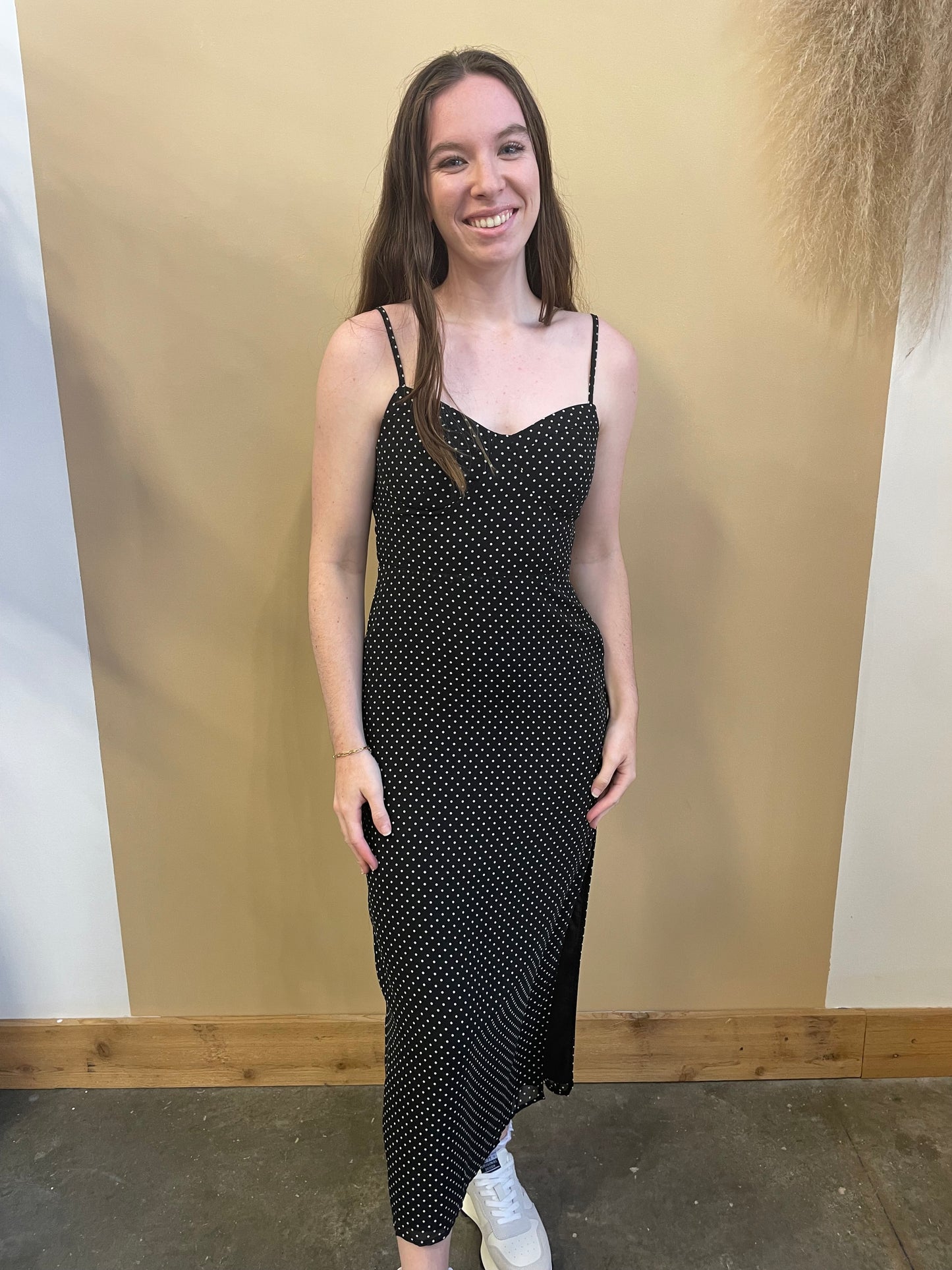 Polka Dot Midi Dress