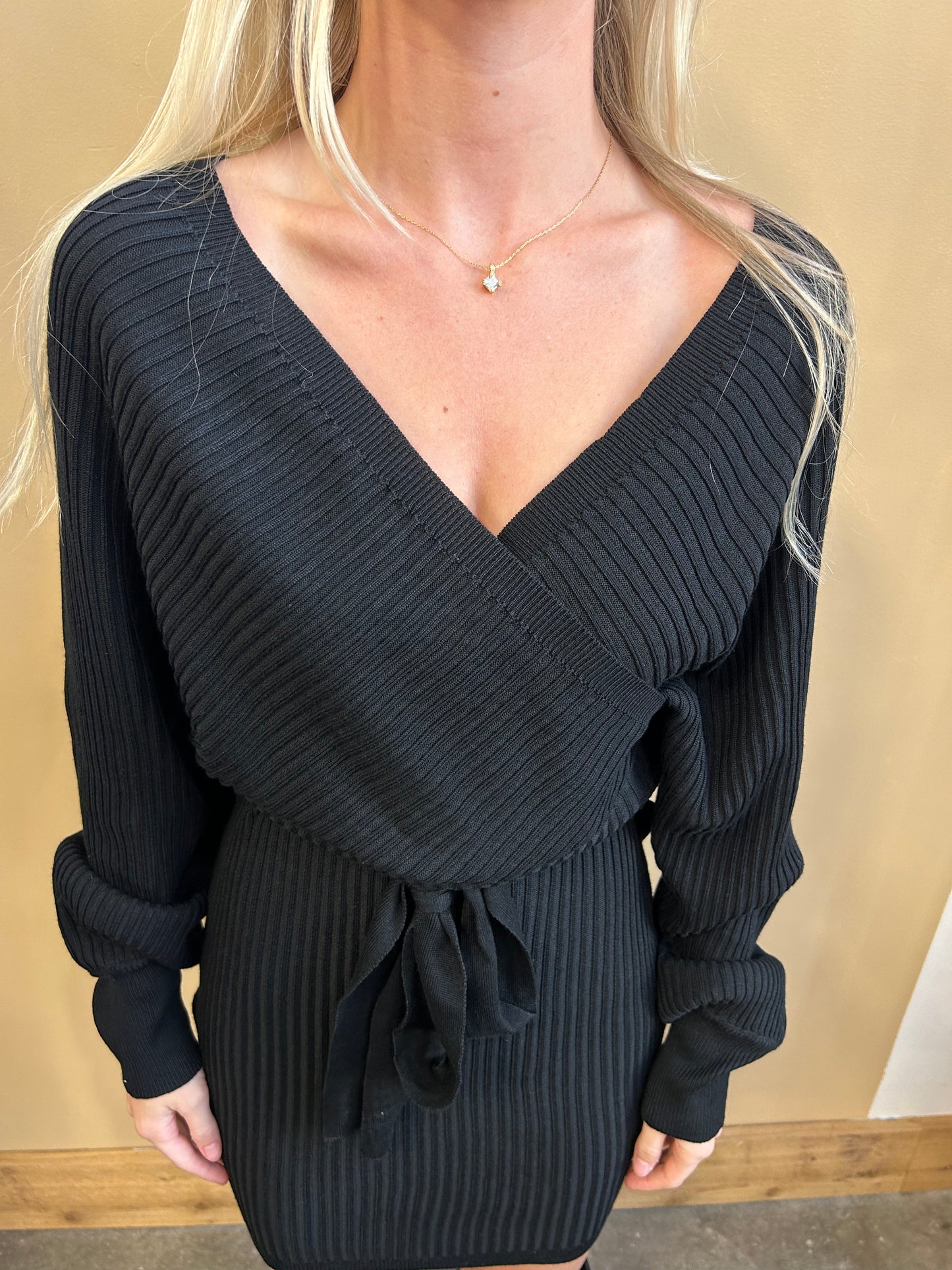 Holly Off Shoulder Sweater Dress - Arete Style