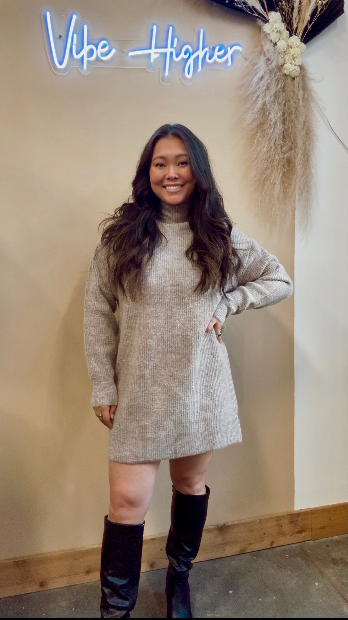 Avery Mockneck Sweater Dress