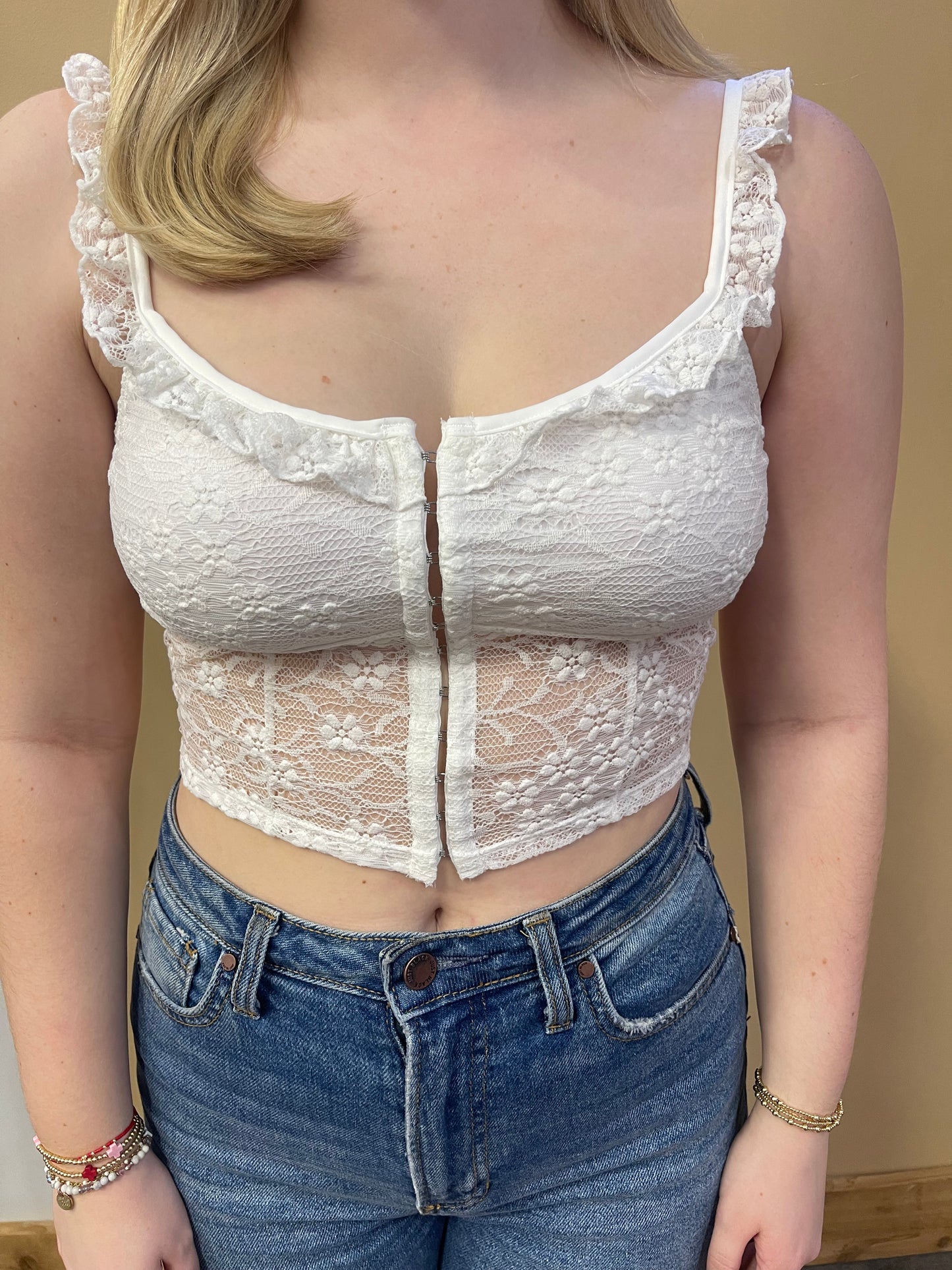 Little White Lace Top