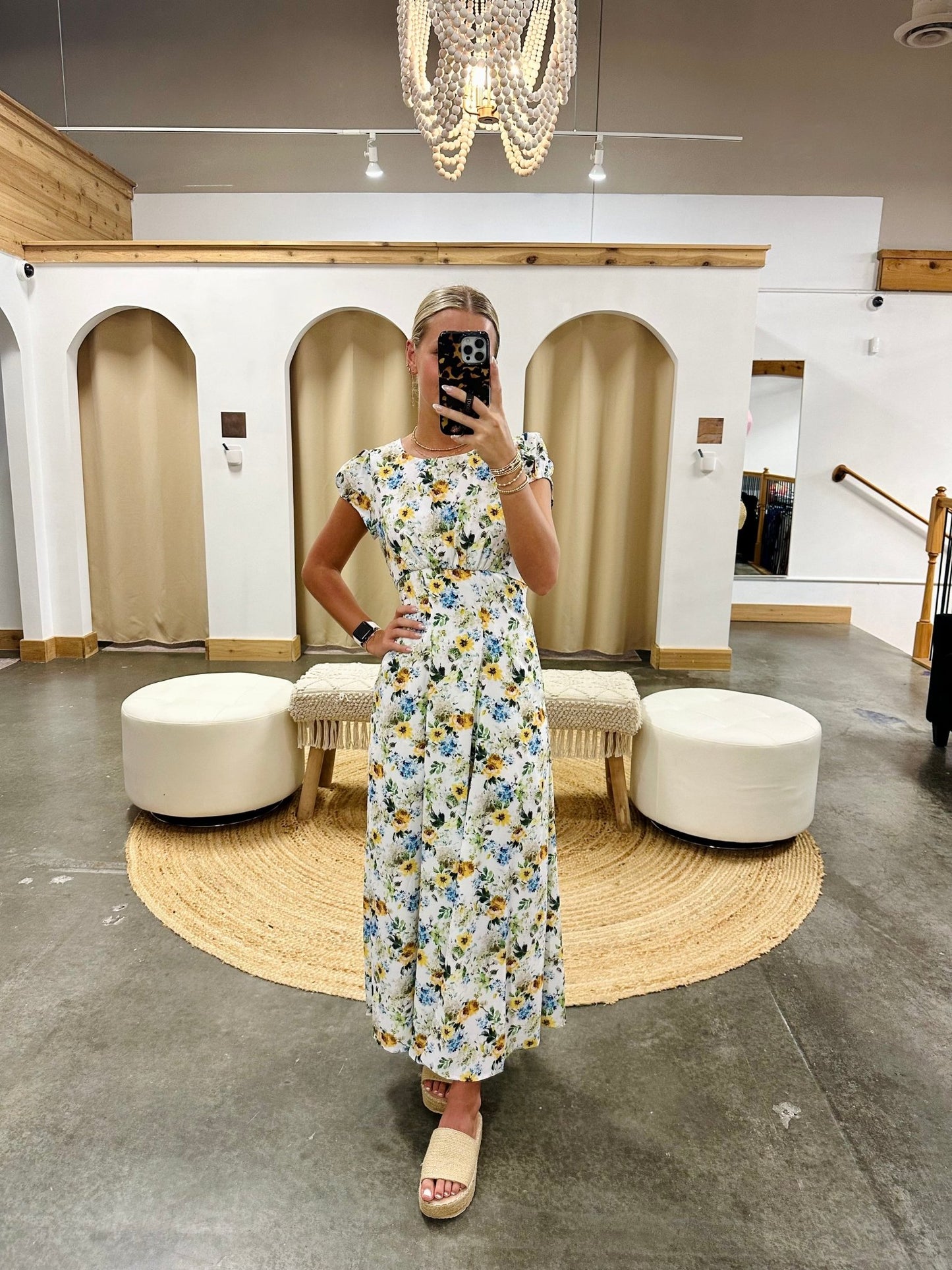 Danielle Open Back Floral Maxi Dress - Arete Style
