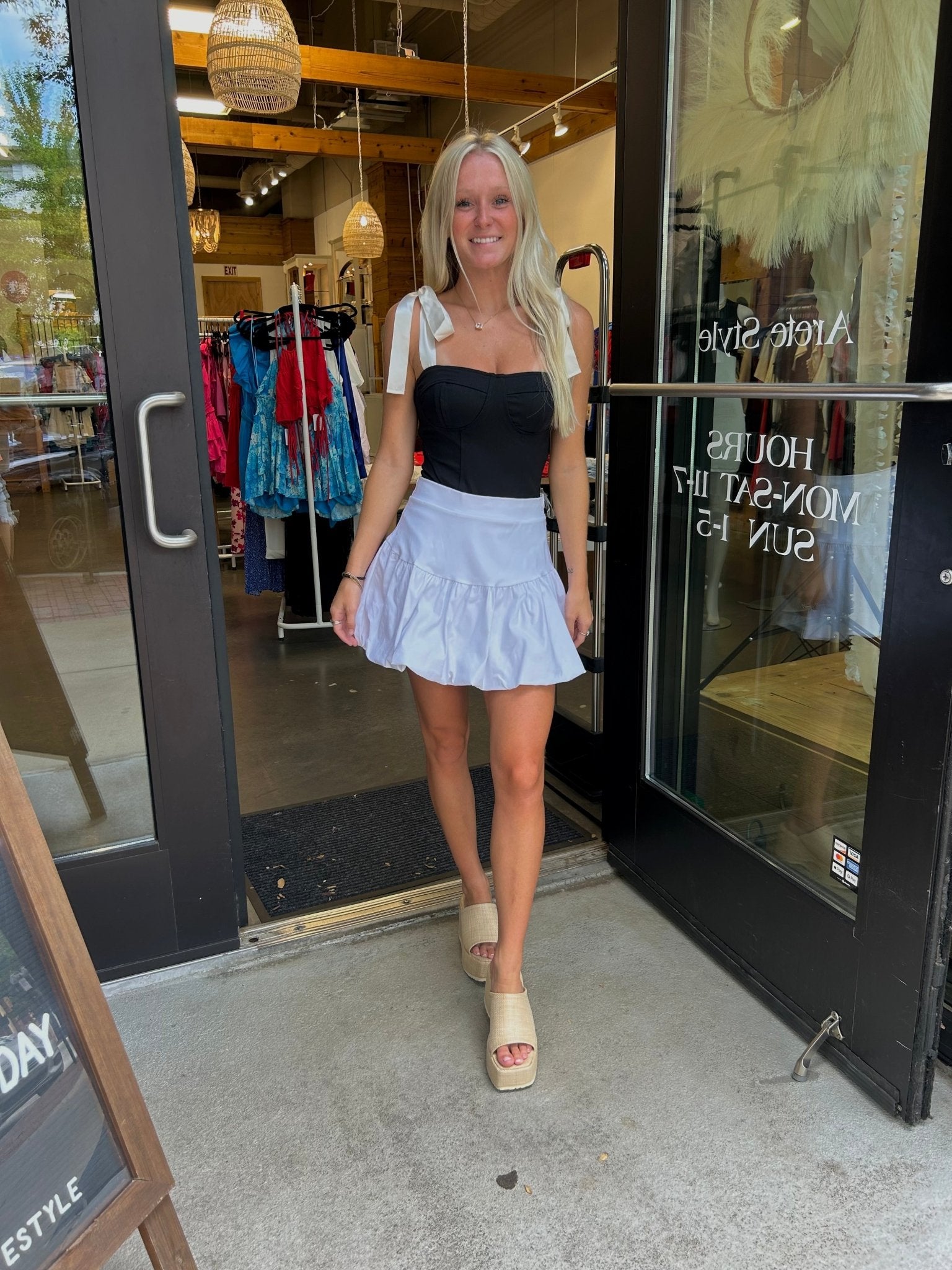 Olivia Stretch Bubble Skirt - Arete Style