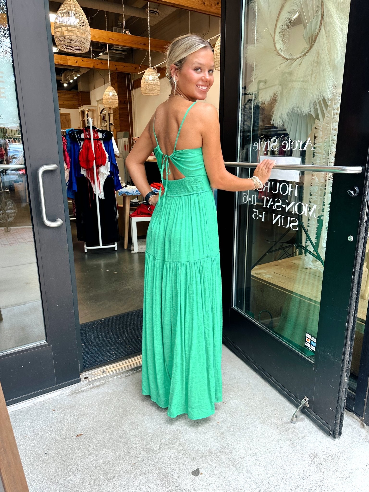 Paradise Green Maxi Dress - Arete Style