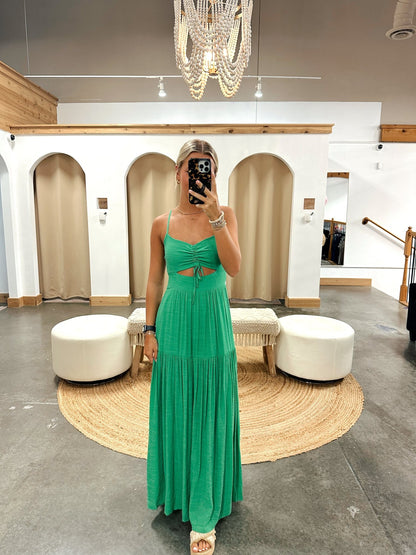 Paradise Green Maxi Dress - Arete Style