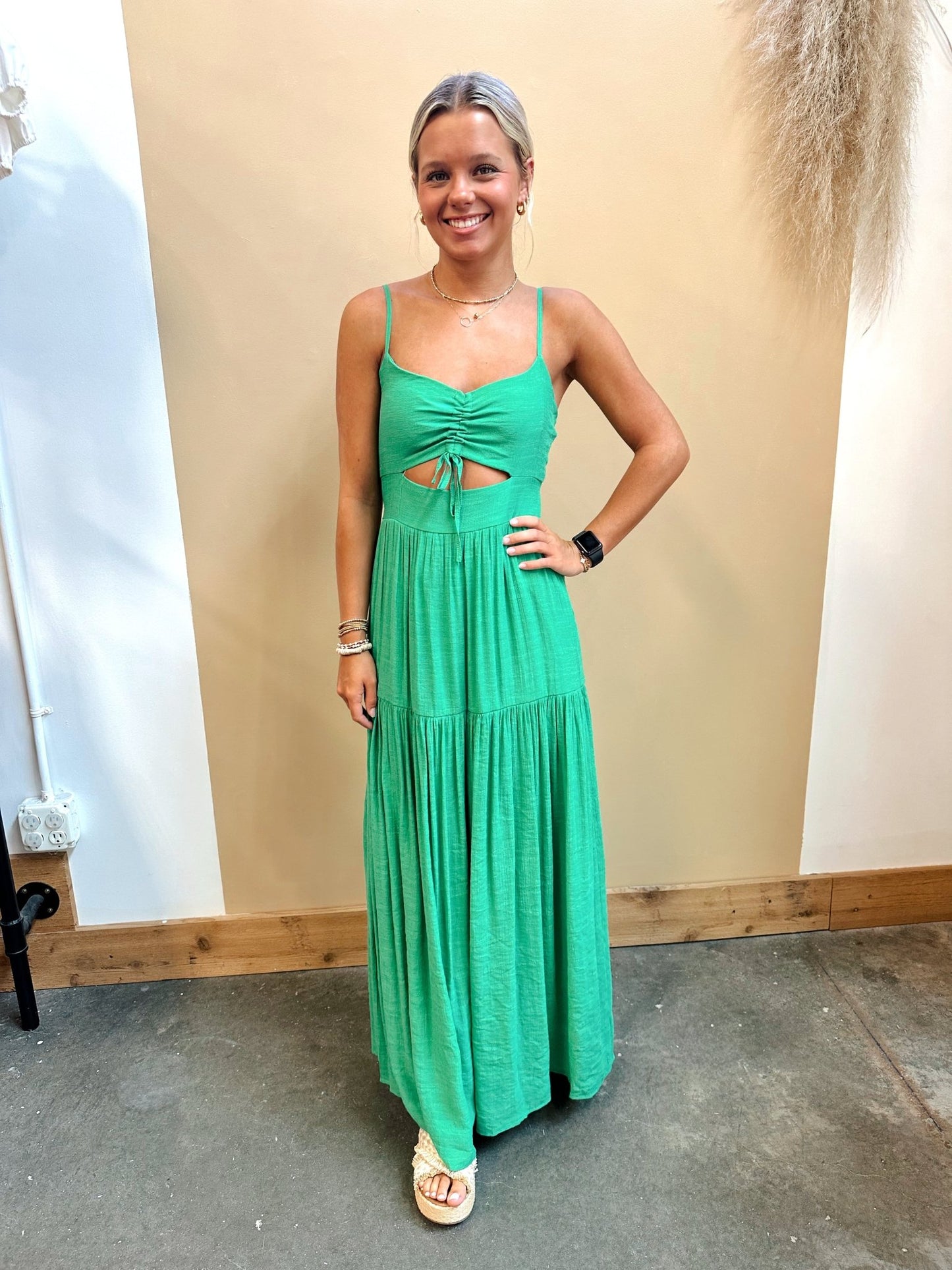 Paradise Green Maxi Dress - Arete Style